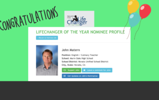 John Matern nominated for LifeChanger of the year